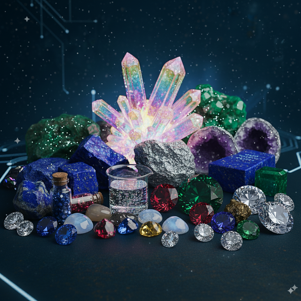 Edelsteine - Diamanten, Rubine, Saphire und Smaragde